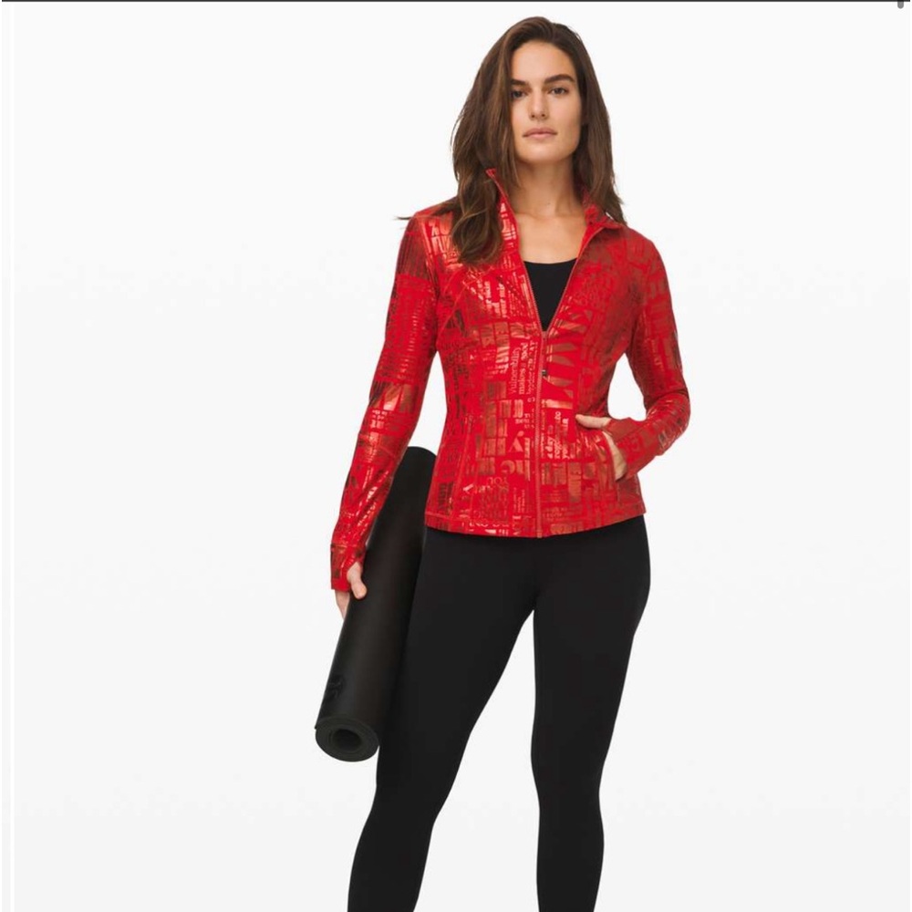 Lululemon Define Jacket *Manifesto 20YR Manifesto Foil Dark Red *RARE* 8